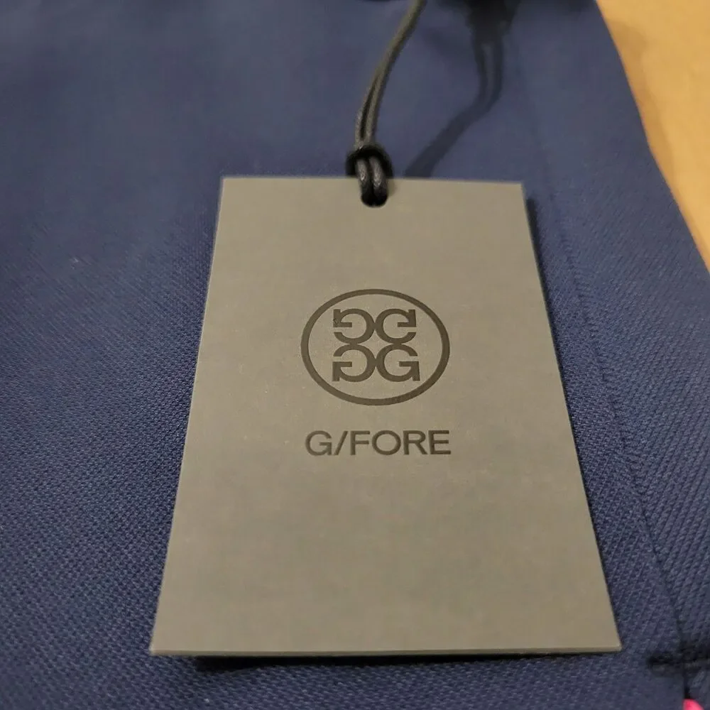 G/Fore Golf Logo DOUBLE KNIT Blue Vest Mens Size Medium Style GMM000031